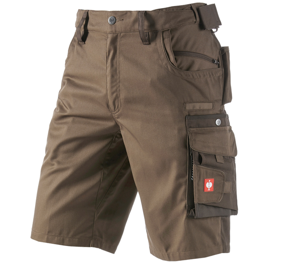 Work Trousers: Shorts e.s.motion + hazelnut/chestnut