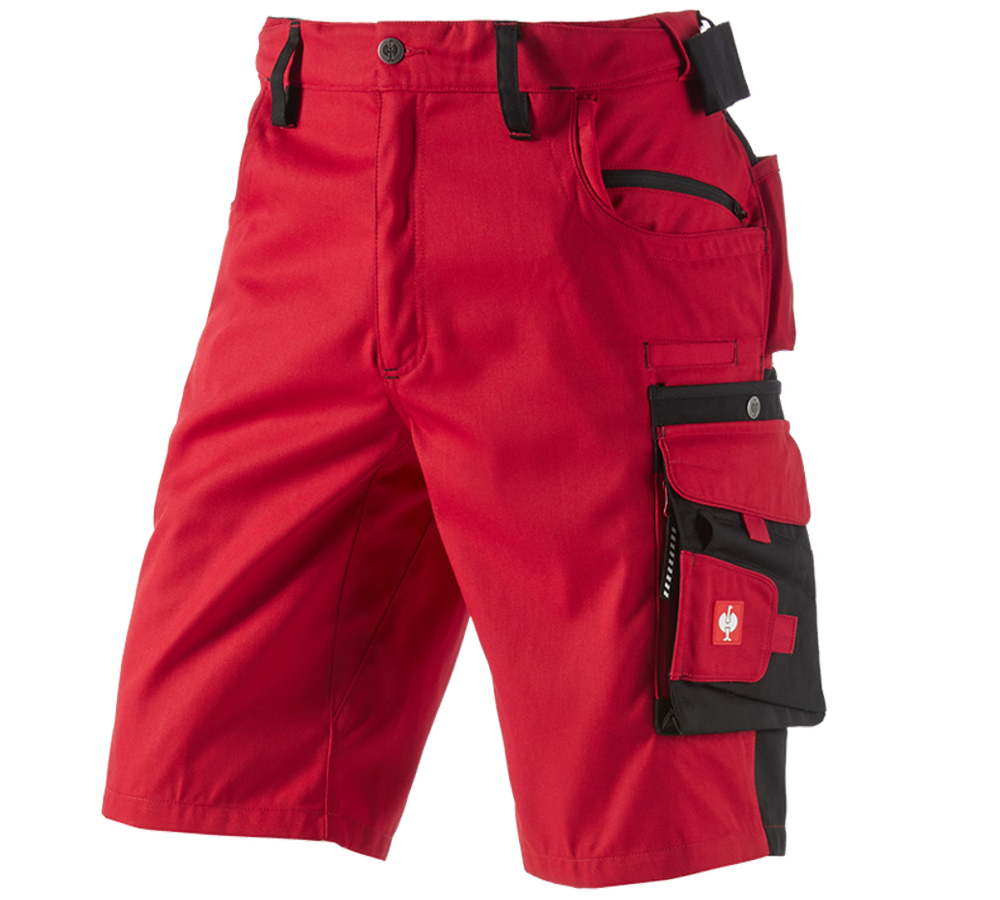 Work Trousers: Shorts e.s.motion + red/black