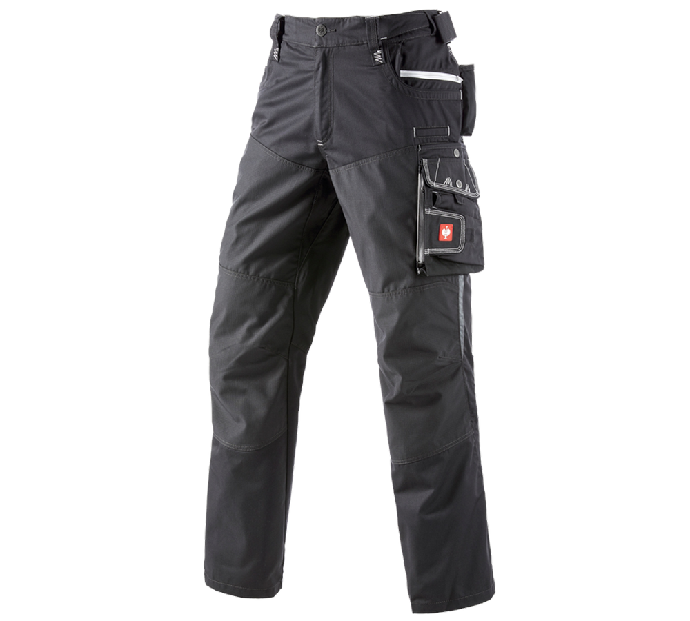 Work Trousers: Trousers e.s.motion Summer + tar/graphite/cement