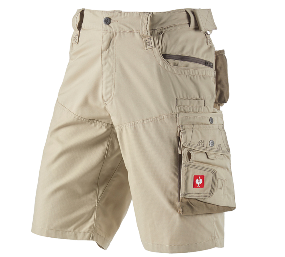 Work Trousers: Shorts e.s.motion Summer + sand/khaki/stone