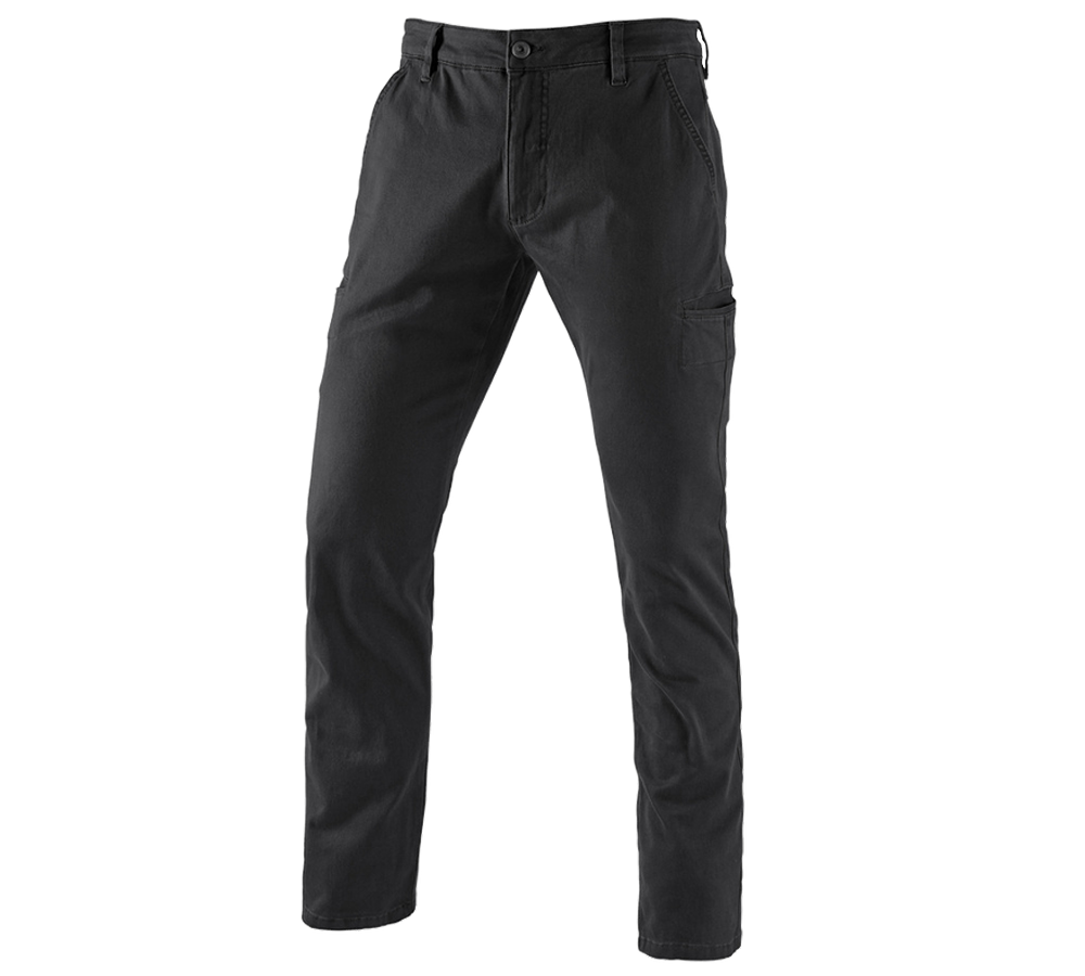 Pantalons de travail: e.s. Pantalon de travail Chino, hommes + noir