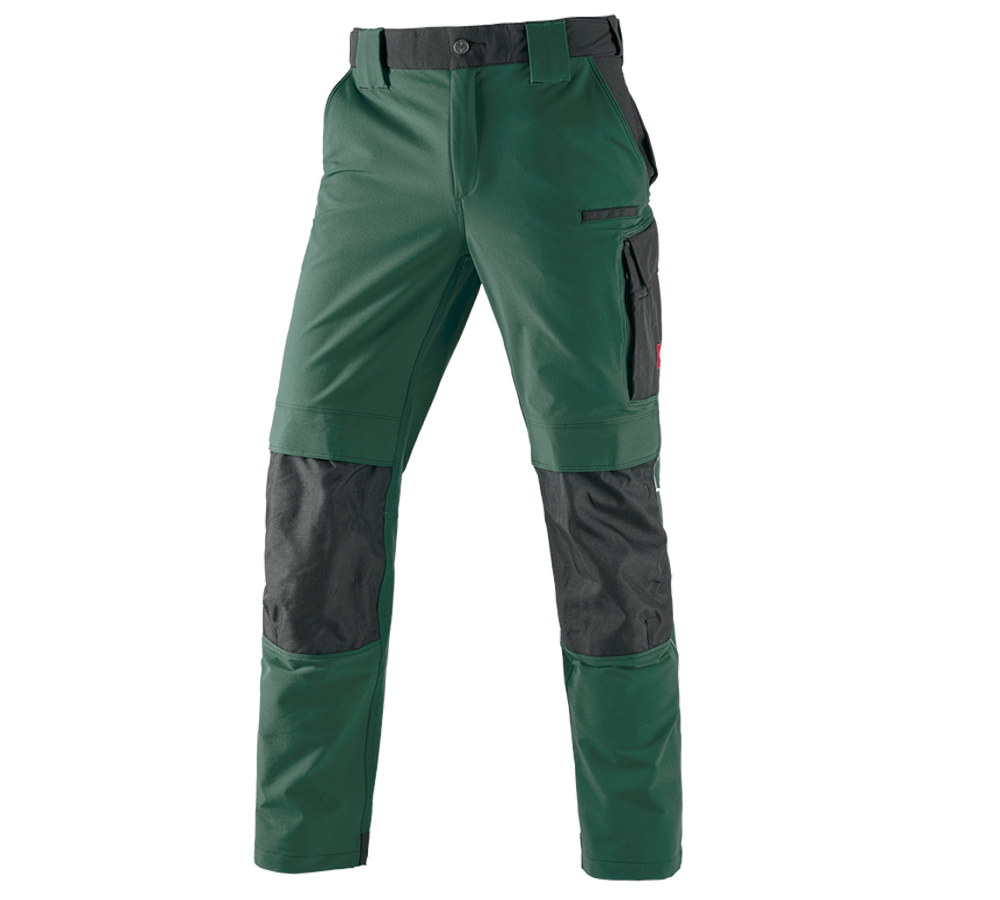 Work Trousers: Functional trousers e.s.dynashield + green/black