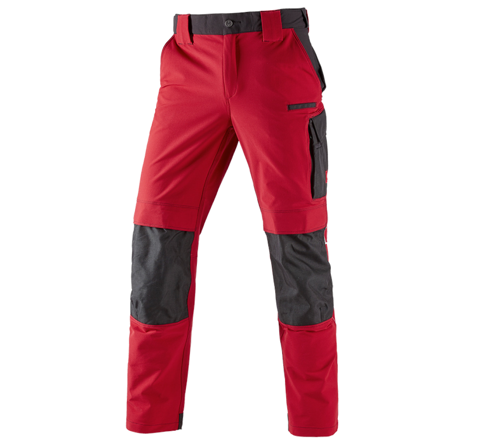 Work Trousers: Functional trousers e.s.dynashield + fiery red/black