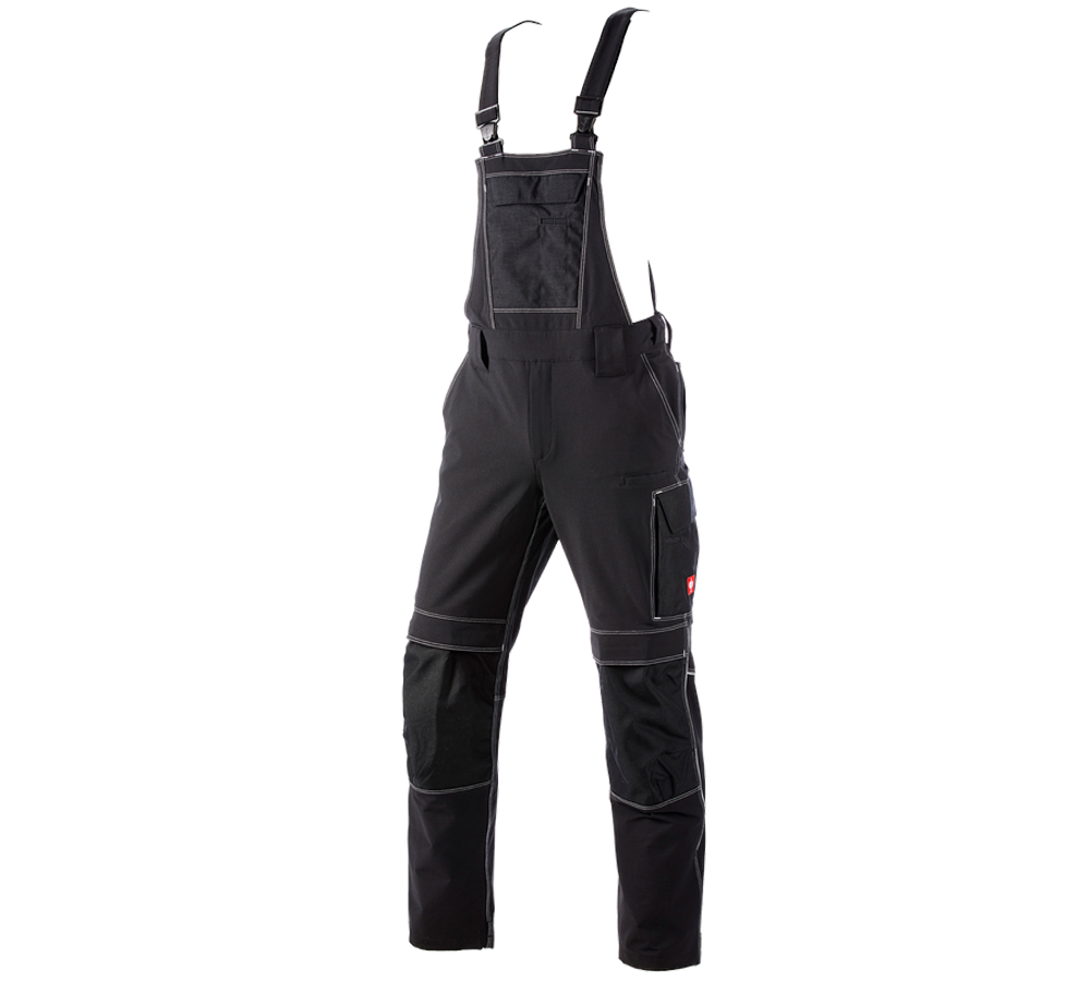 Work Trousers: Functional bib & brace e.s.dynashield + black