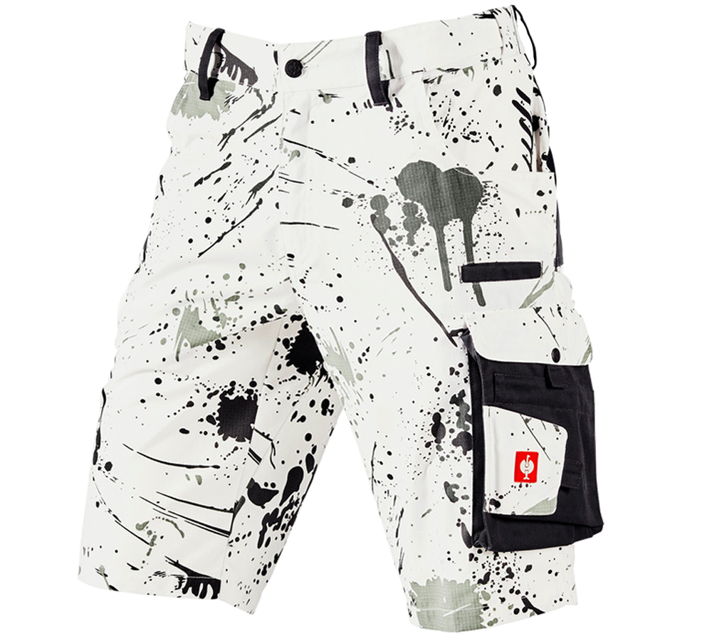 Pantalons de travail: e.s. Short Painter + blanc/graphite