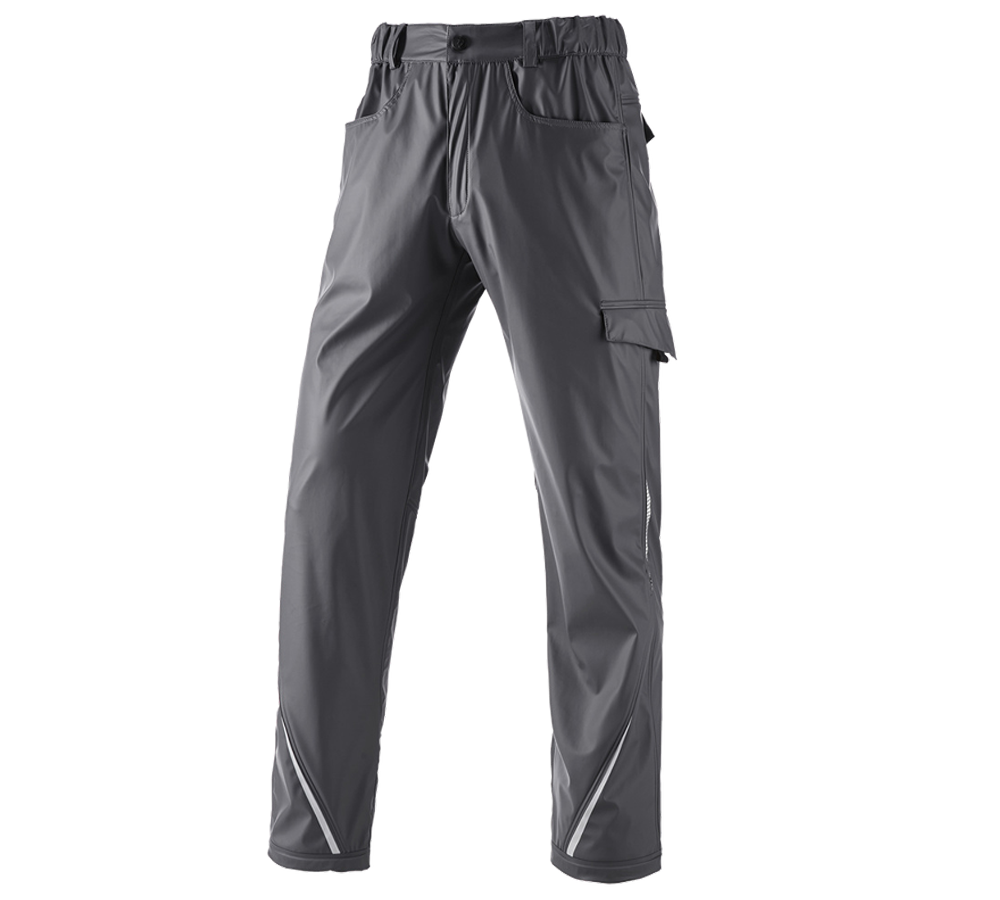 Work Trousers: Rain trousers e.s.motion 2020 superflex + anthracite/platinum