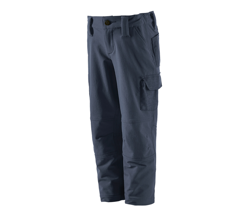 Trousers: Funct.cargo trousers e.s.dynashield solid,child. + pacific
