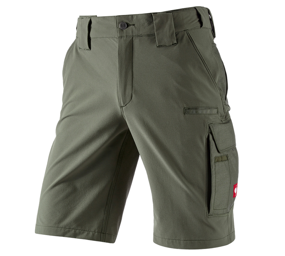 Work Trousers: Functional short e.s.dynashield solid + thyme