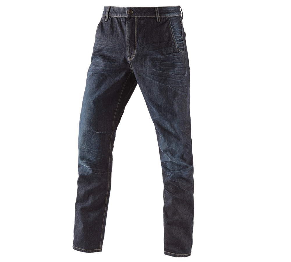 Work Trousers: e.s. 5-pocket jeans POWERdenim + darkwashed