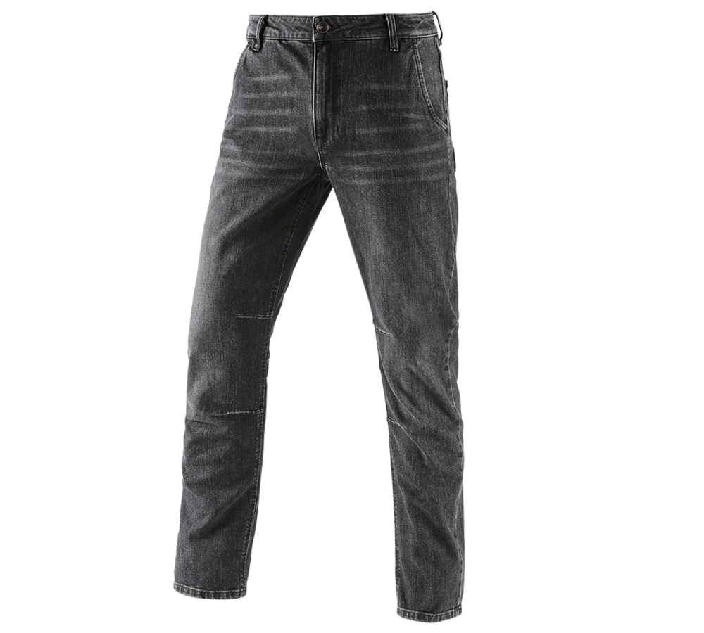 Work Trousers: e.s. 5-pocket jeans POWERdenim + blackwashed