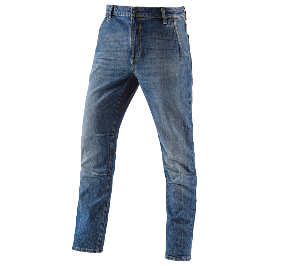 Work Trousers: e.s. 5-pocket jeans POWERdenim + stonewashed
