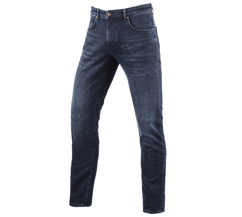Hosen: e.s. 5-Pocket-Jeans Jog-Denim + darkwashed
