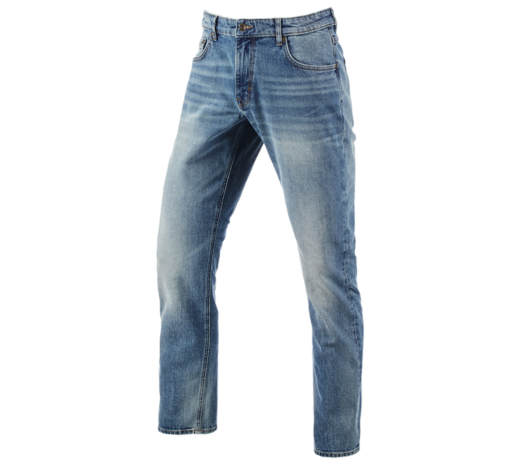 Hosen: e.s. 5-Pocket-Stretch-Jeans, straight + stonewashed