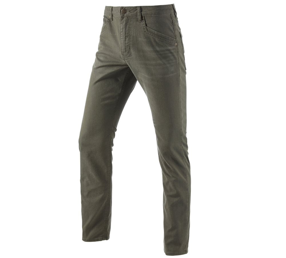 Pantalons de travail: Pantalon à 5 poches e.s.vintage + vert camouflage