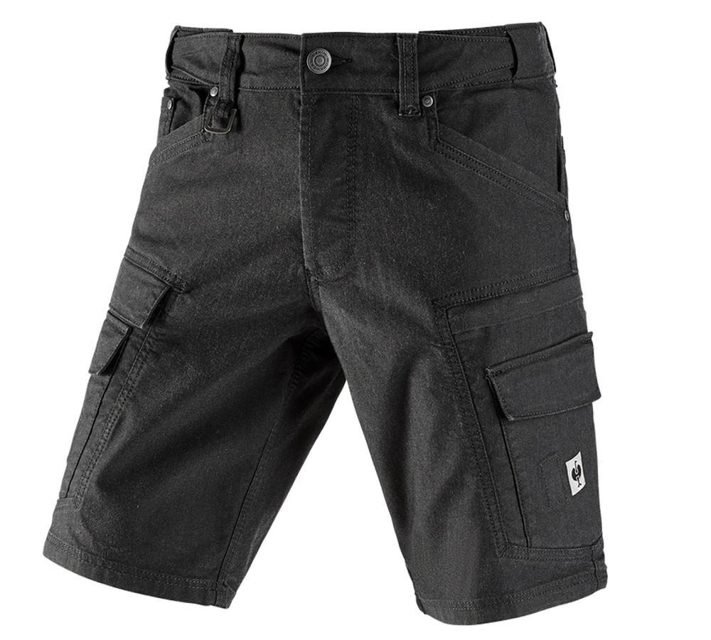 Pantalons de travail: Short cargo e.s.vintage + noir