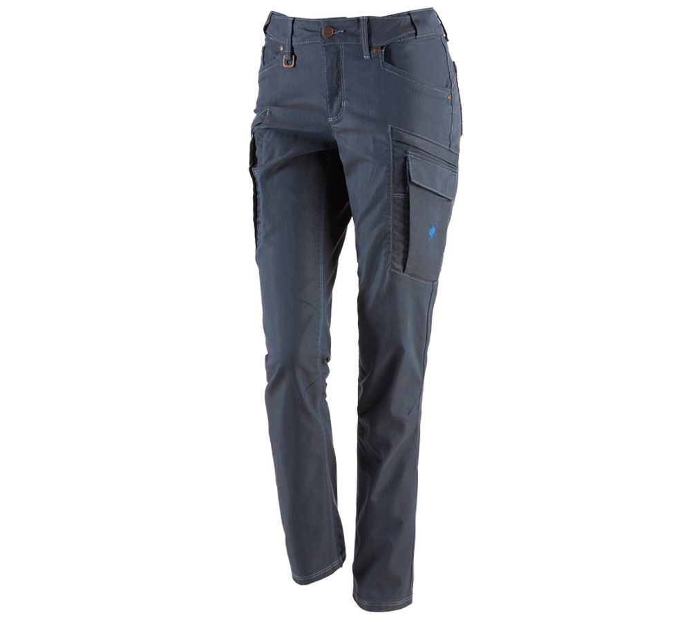 Pantalons de travail: Pantalon Cargo e.s.vintage, femmes + bleu arctique