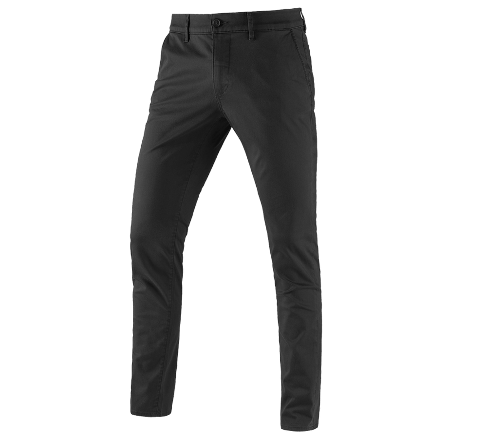 Work Trousers: e.s. 5-pocket work trousers Chino + black