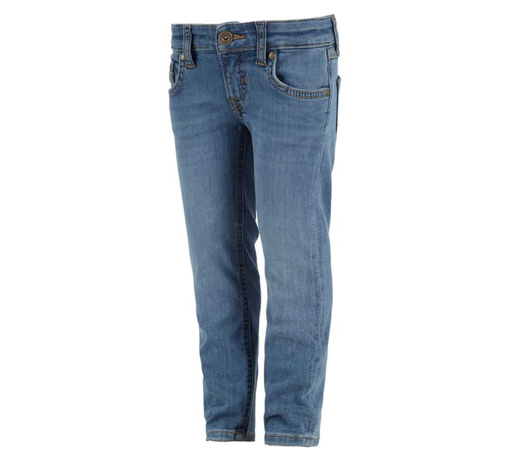 Trousers: e.s. 5-pocket stretch jeans, children's + stonewashed