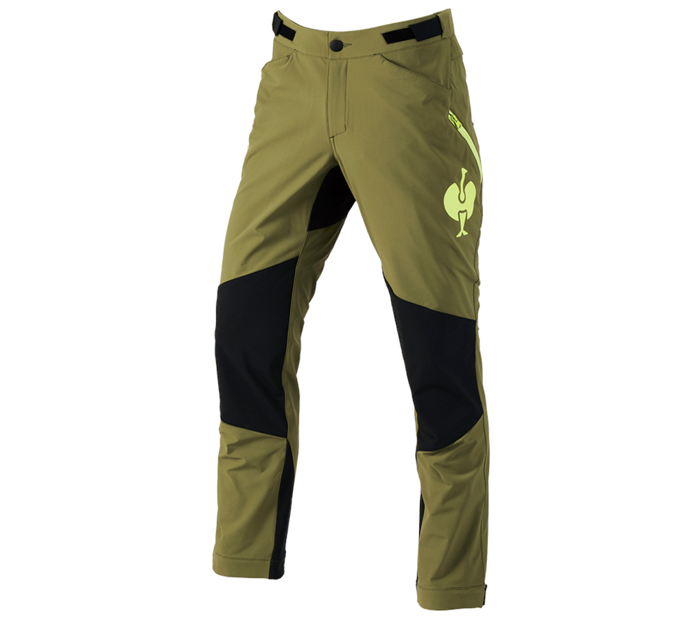 Work Trousers: Functional trousers e.s.trail + junipergreen/limegreen