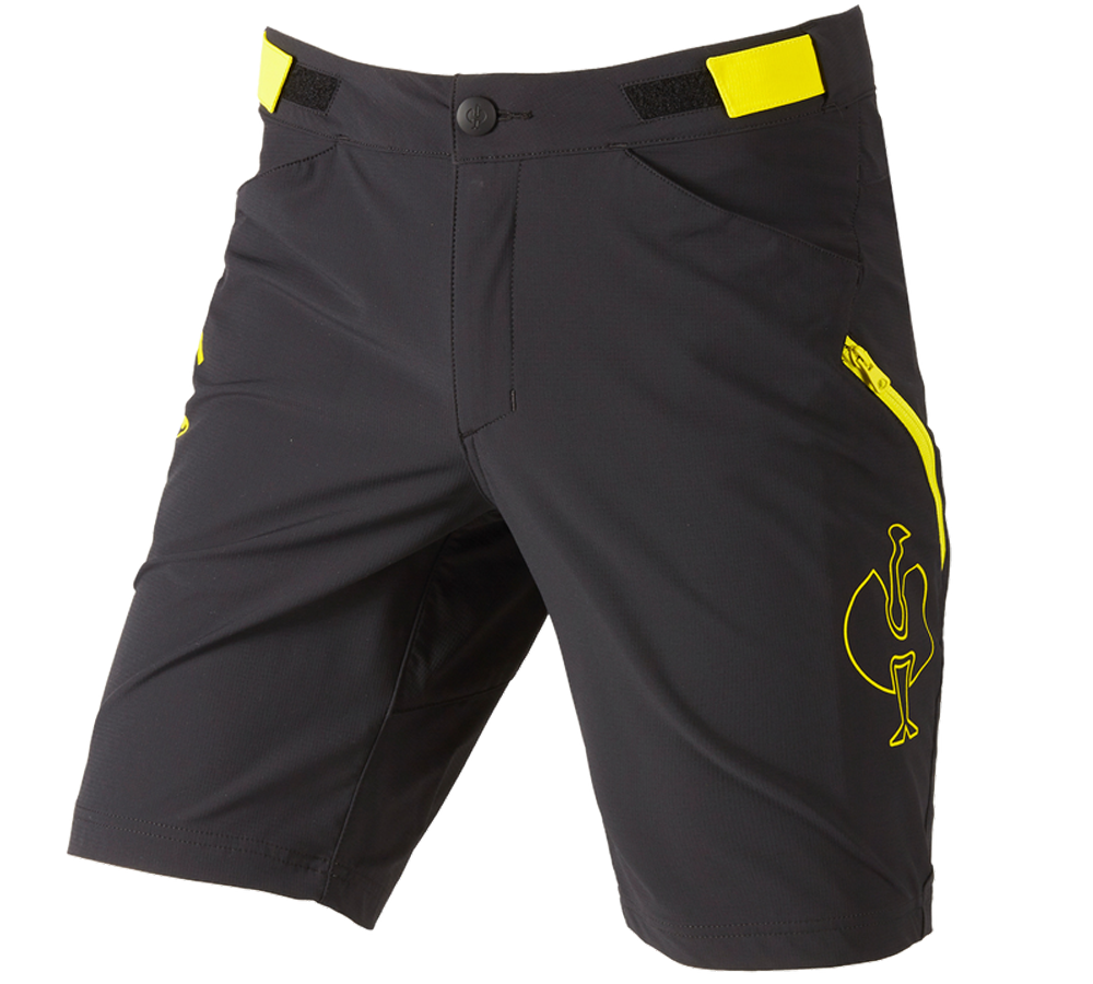 Work Trousers: Functional short e.s.trail + black/acid yellow