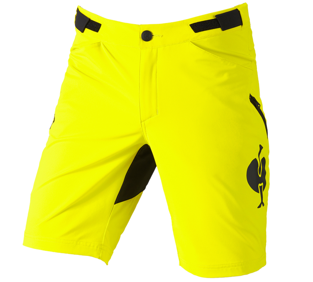 Work Trousers: Functional short e.s.trail + acid yellow/black