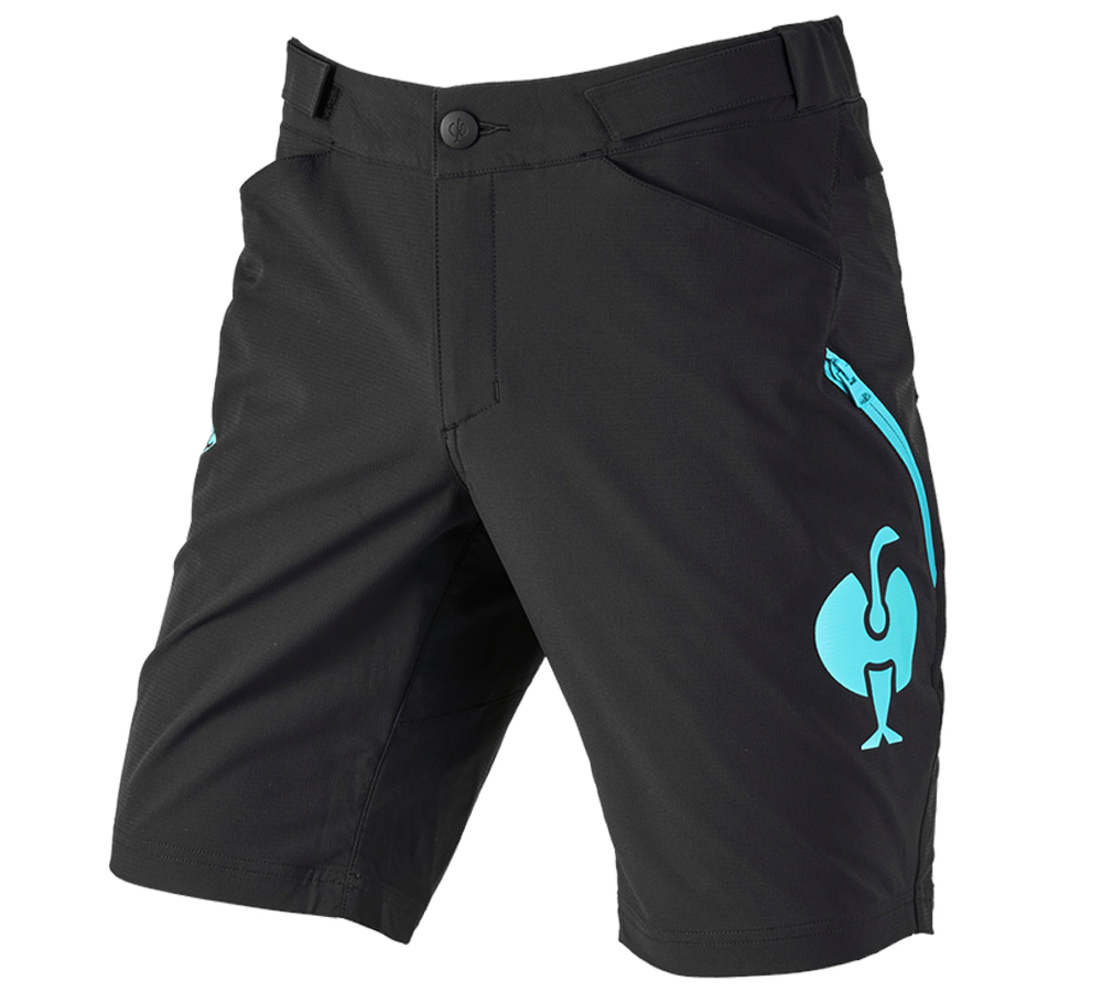 Clothing: Functional short e.s.trail + black/lapisturquoise
