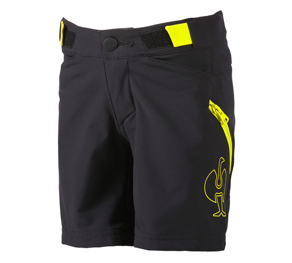 Shorts: Functional short e.s.trail, children's + black/acid yellow