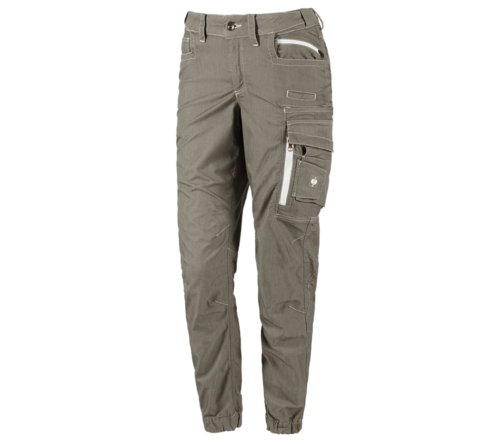 Work Trousers: Cargo trousers e.s.motion ten summer,ladies' + moorgreen