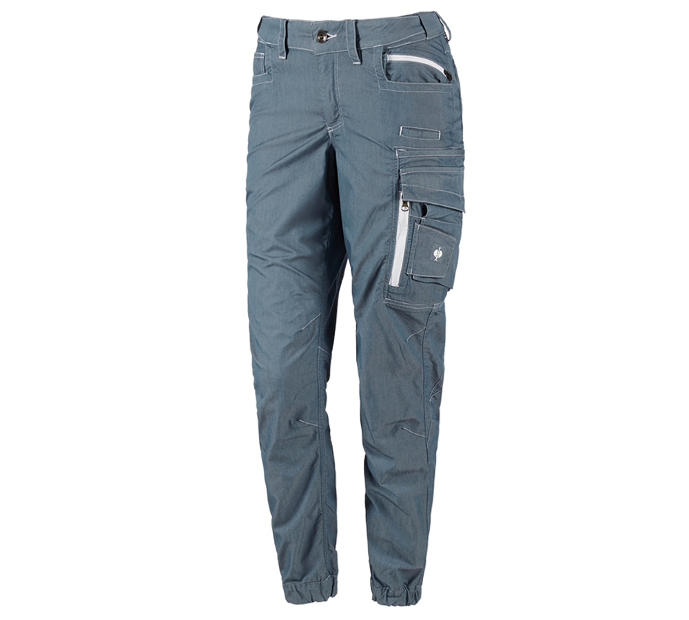 Work Trousers: Cargo trousers e.s.motion ten summer,ladies' + smokeblue