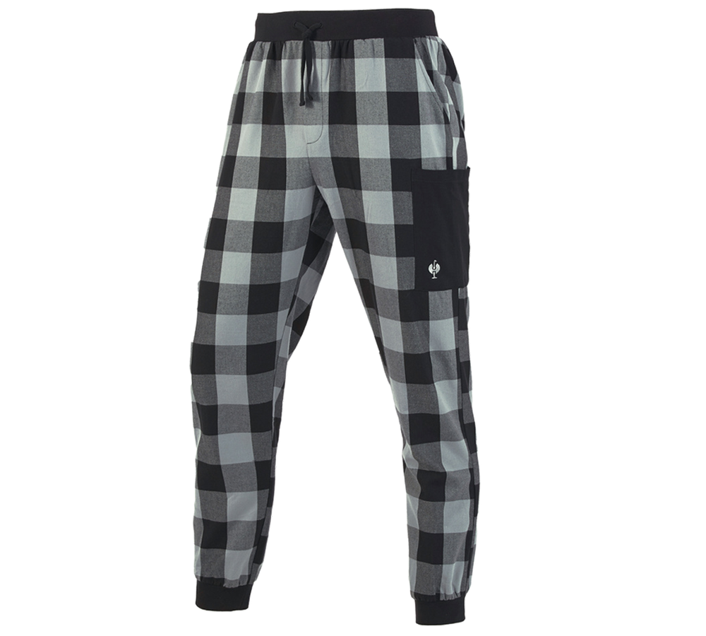 Accessoires: e.s. Pyjama pantalon + gris tempête/noir