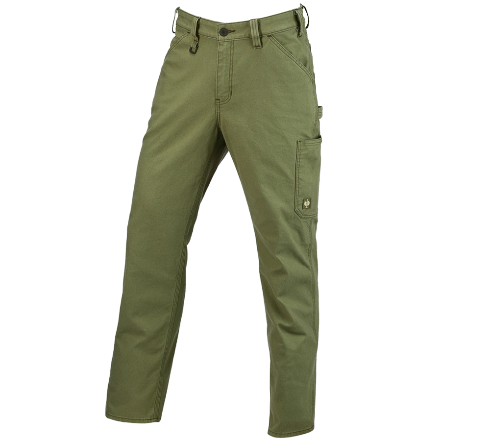 Pantalons de travail: Pantalon à taille élastique e.s.iconic + vert montagne