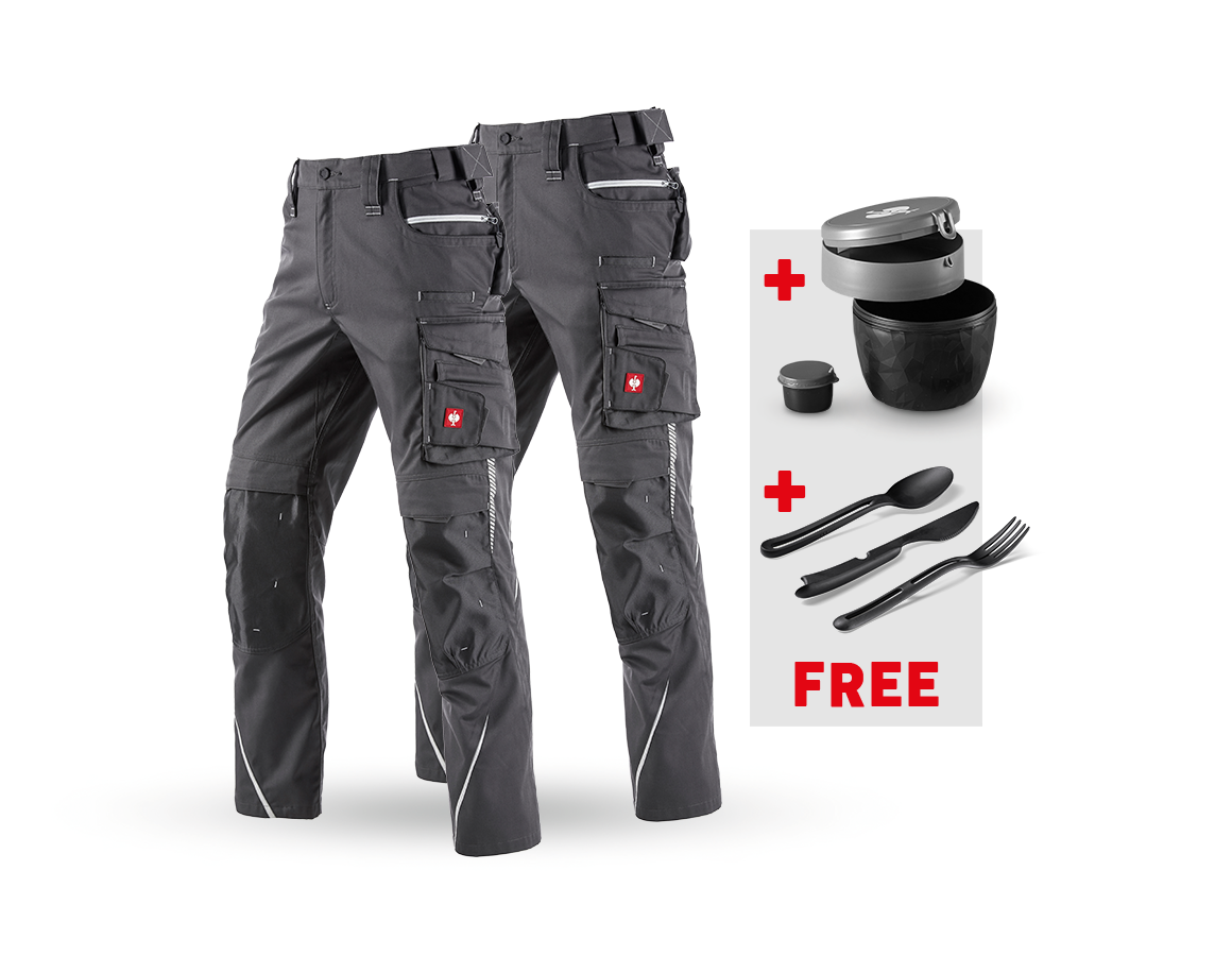 Christmas-Combo-Sets: SET: Trousers + Winter trousers e.s.motion 2020 + anthracite/platinum