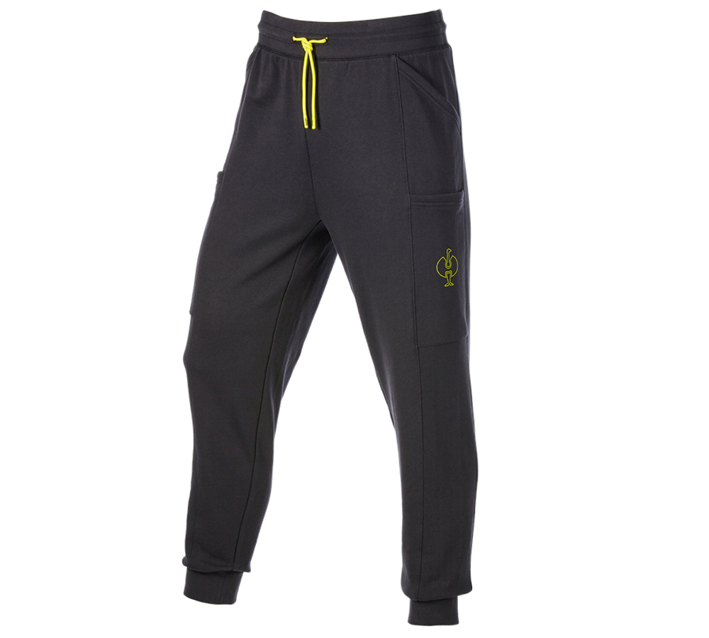 Vêtements: Pantalon sweat light e.s.trail + noir/jaune acide