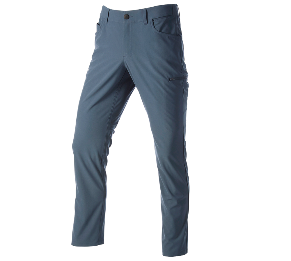 Clothing: 5-pocket work trousers Chino e.s.work&travel + ironblue