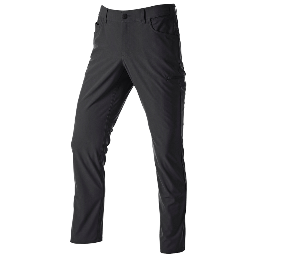 Vêtements: Pantalon de trav. à 5 poches Chino e.s.work&travel + noir