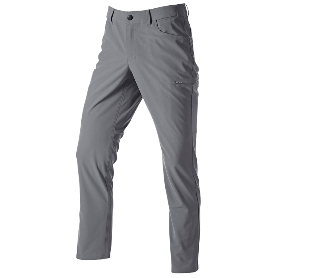 Pantalons de travail: Pantalon de trav. à 5 poches Chino e.s.work&travel + gris basalte
