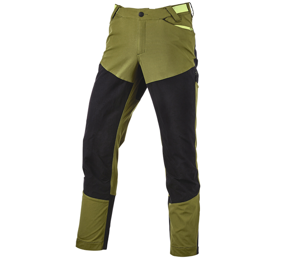 Vêtements: Pantalon de fonction hybride e.s.trail + vert genévrier/vert citron