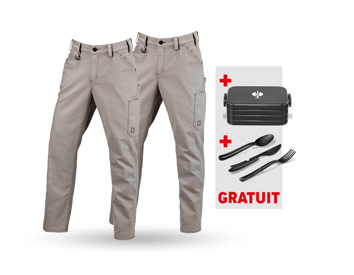 Vêtements: KIT : 2 x pantalon élas. e.s.iconic + gris dauphin