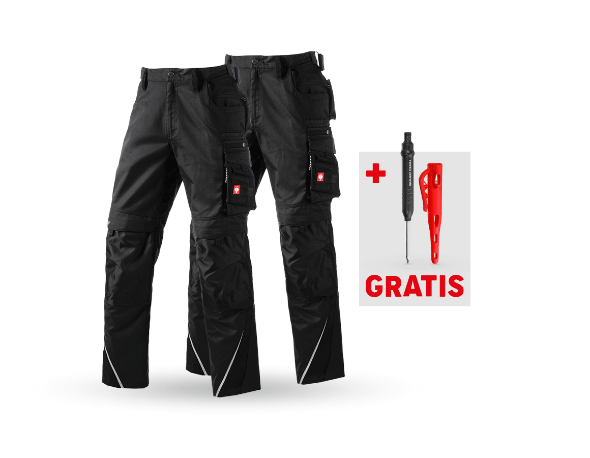 Bekleidung: SET: 2x Bundhose e.s.motion + schwarz