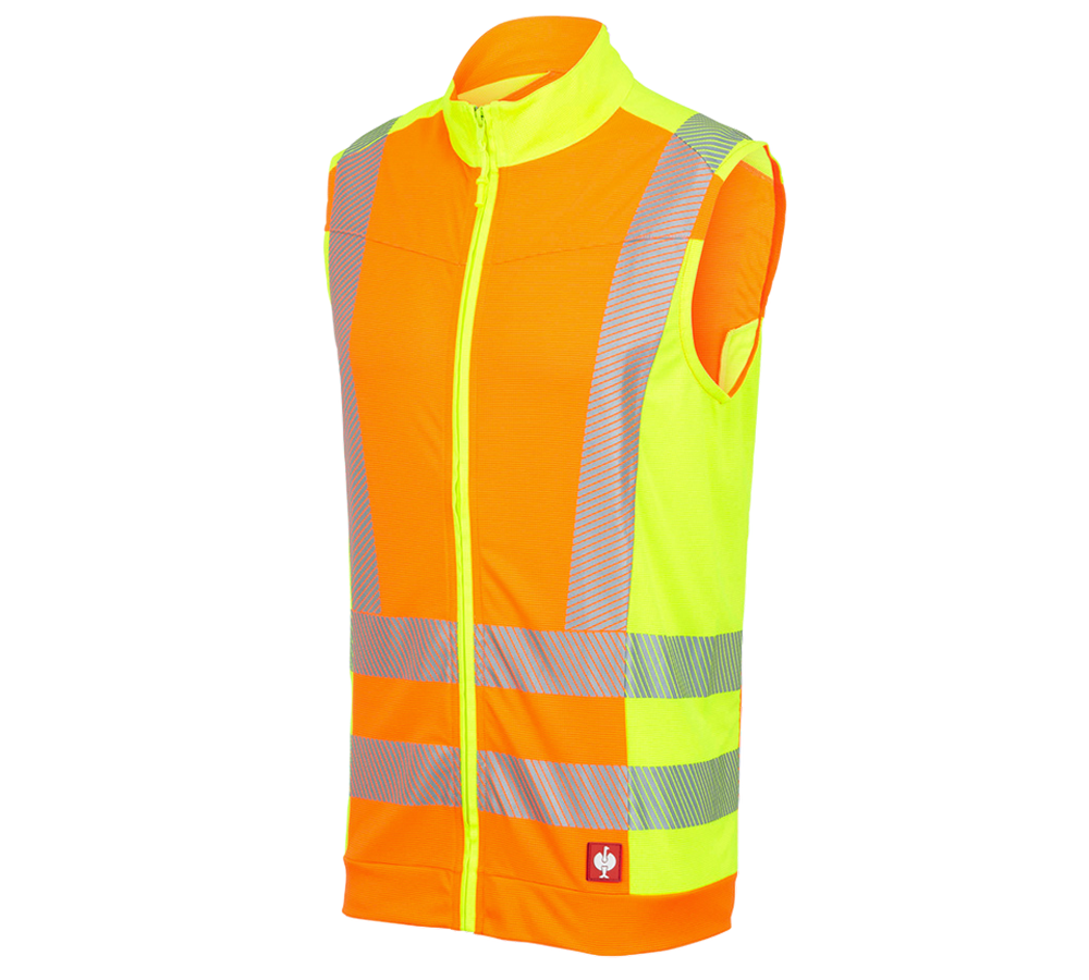 Work Body Warmer: High-vis functional bodywarmer e.s.motion 2020 + high-vis orange/high-vis yellow