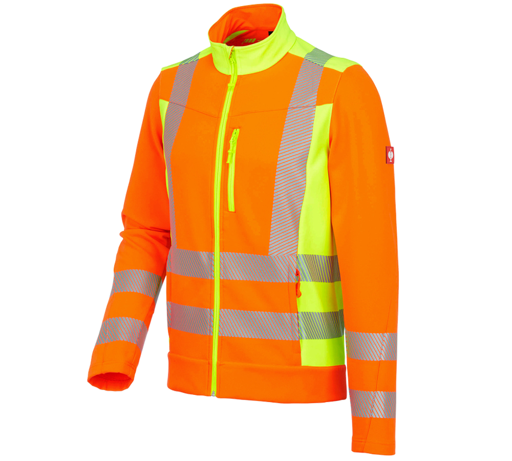 Topics: High-vis softshell jacket softl. e.s.motion 2020 + high-vis orange/high-vis yellow