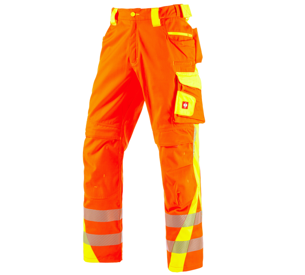 Work Trousers: High-vis trousers e.s.motion 2020 + high-vis orange/high-vis yellow