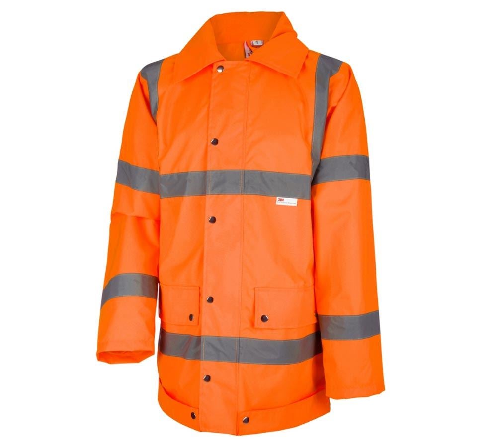 Vestes de travail: STONEKIT Veste de pluie de signalisation + orange fluo