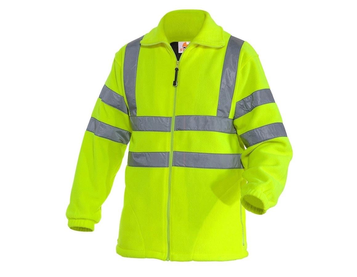 Work Jackets: STONEKIT High-vis jacket Fleece + high-vis yellow
