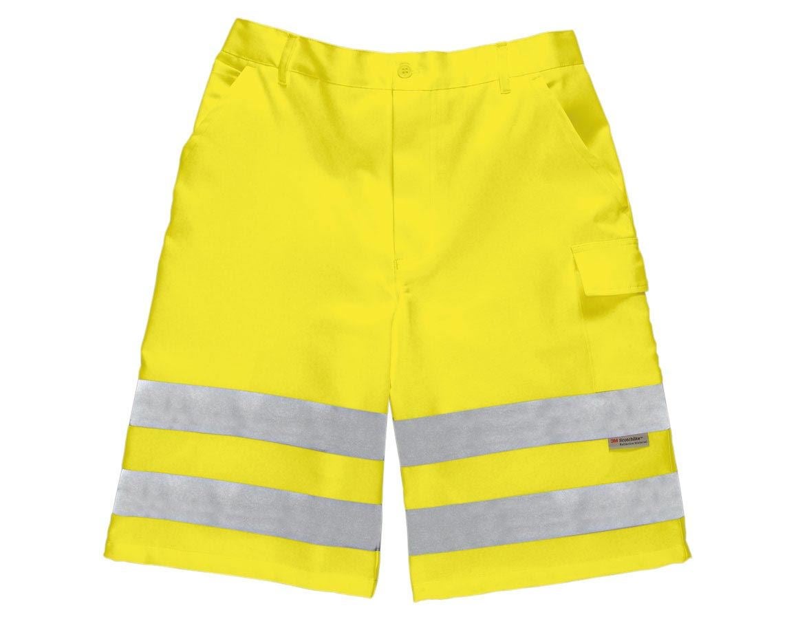Pantalons de travail: STONEKIT Shorts haute visibilité + jaune fluo
