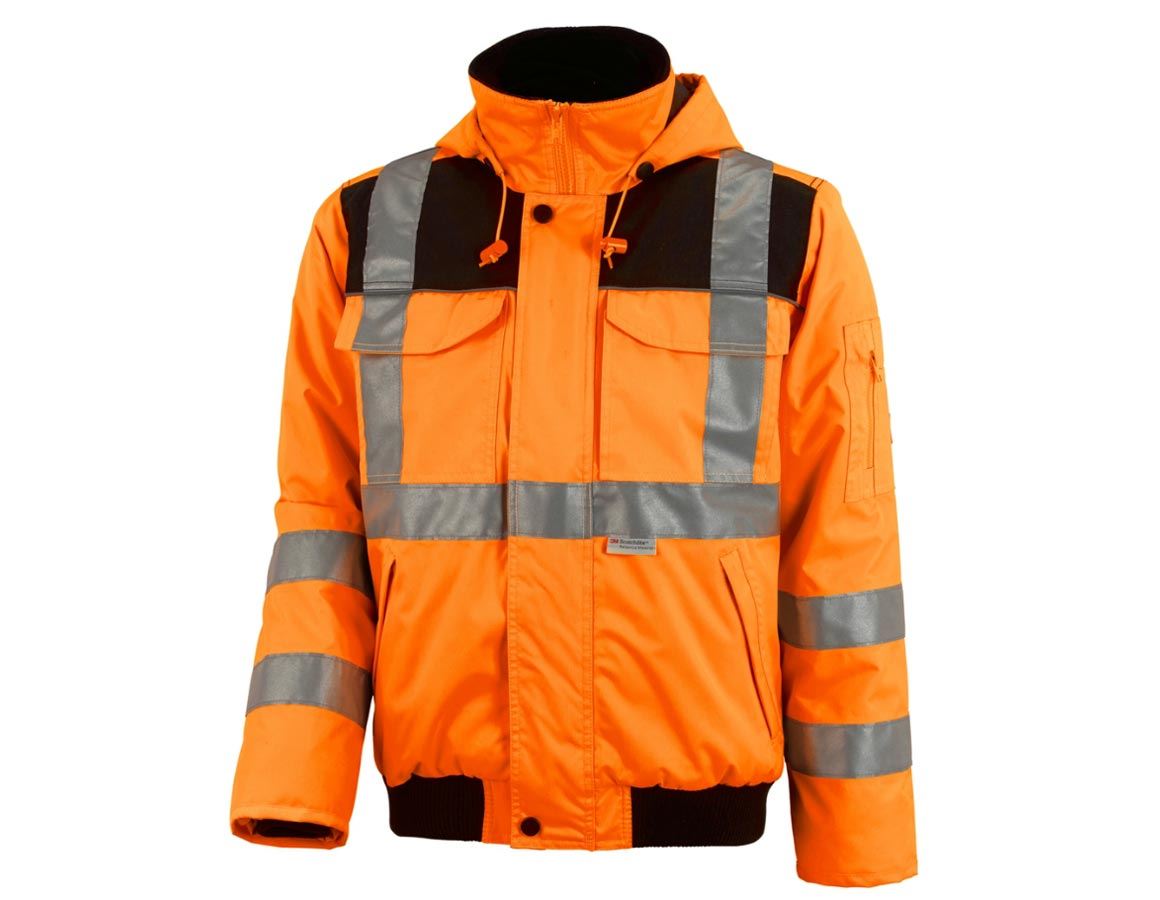 Vestes de travail: Blouson d’aviateur de signalisation e.s.image + orange fluo