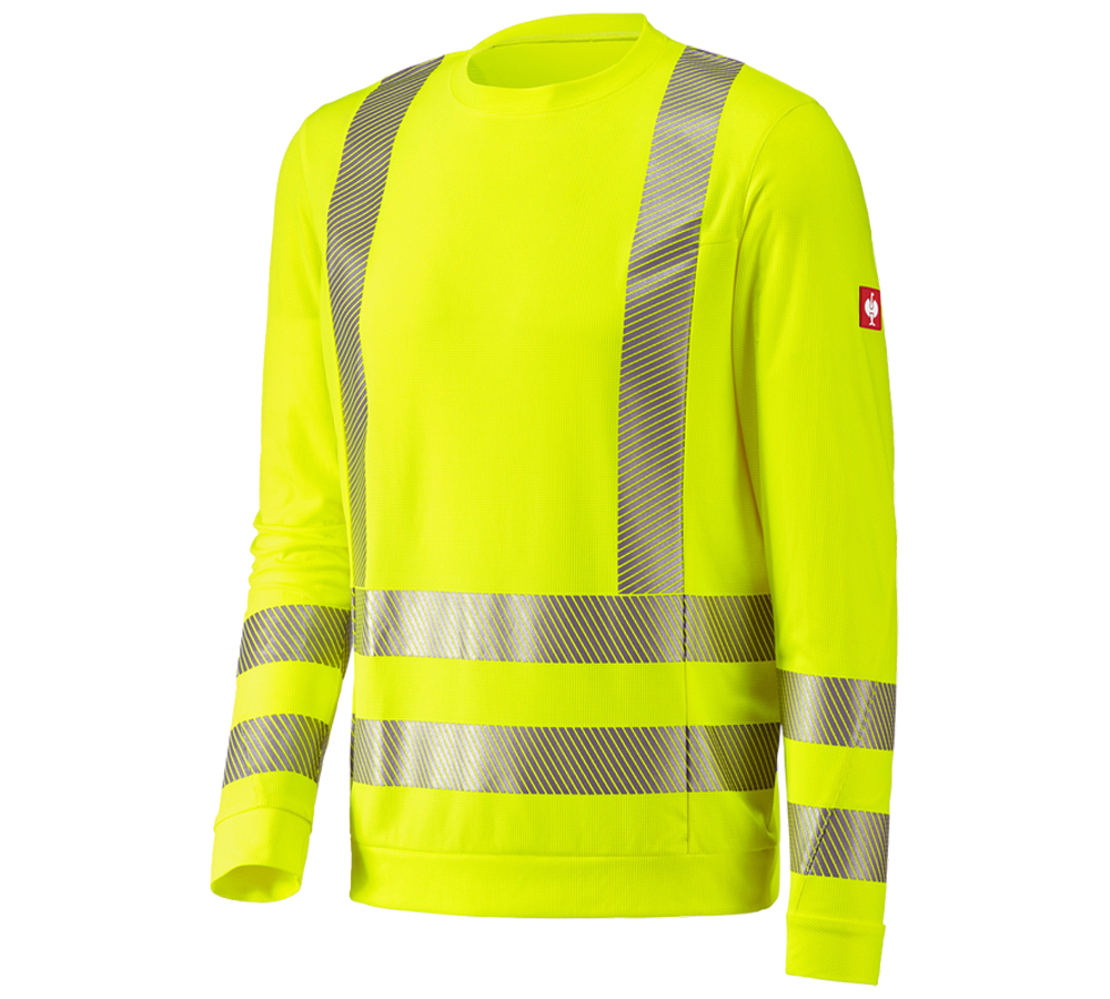 Shirts, Pullover & more: e.s. High-vis functional long sleeve + high-vis yellow