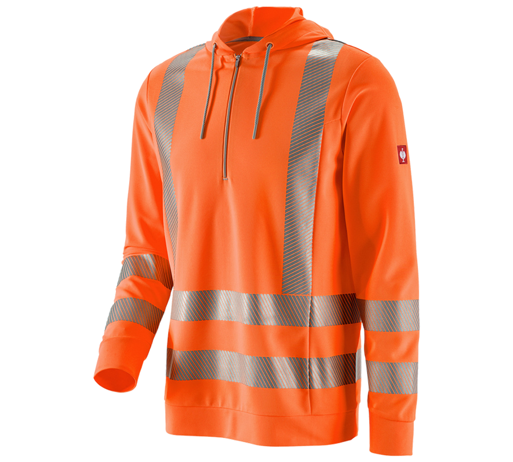 Shirts, Pullover & more: e.s. High-vis functional hoody-longsleeve UV + high-vis orange
