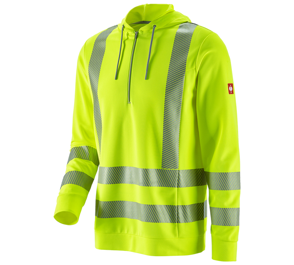 Shirts, Pullover & more: e.s. High-vis functional hoody-longsleeve UV + high-vis yellow