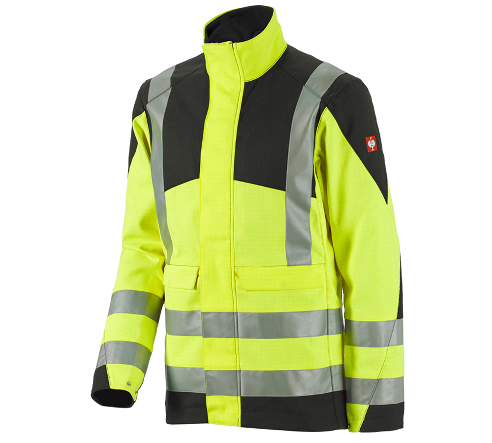 Work Jackets: e.s. Work jacket multinorm high-vis + high-vis yellow/black